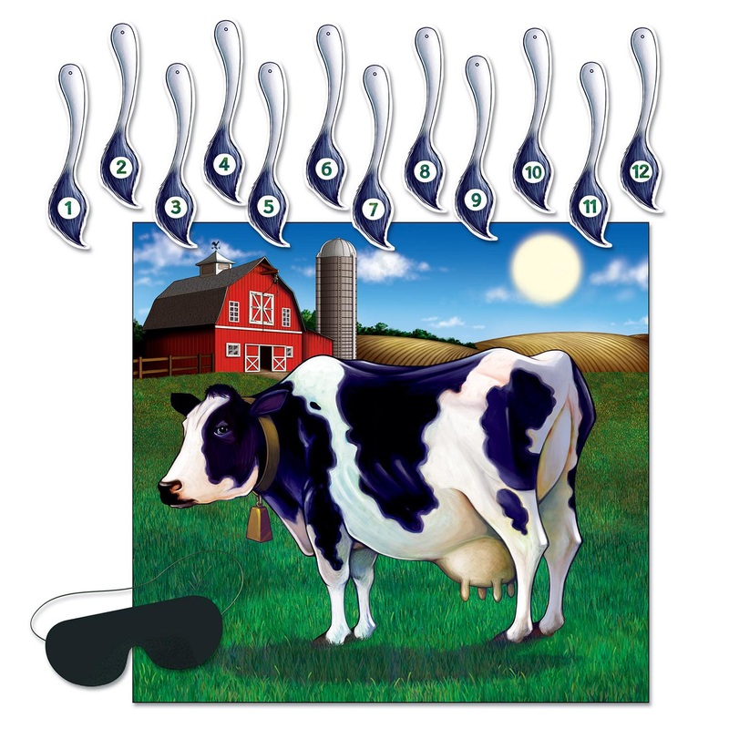 24 Pack Beistle Pin The Tail On The Cow Party Game