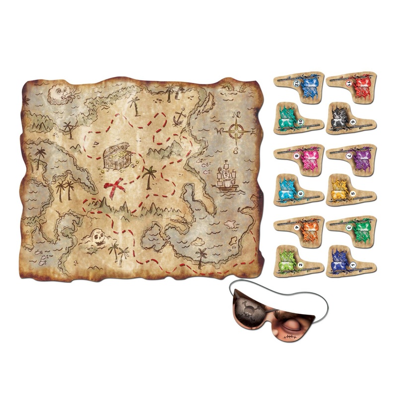 24 Pack Beistle Pirate Treasure Map Party Game