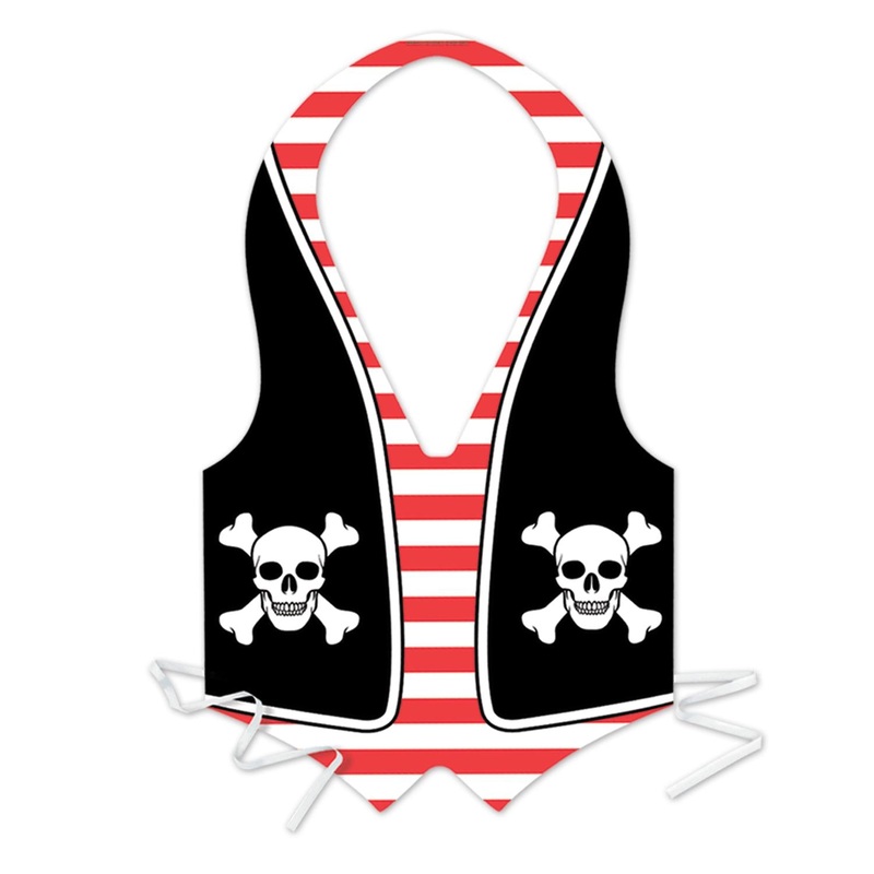48 Pack Beistle Plastic Pirate Party Vest