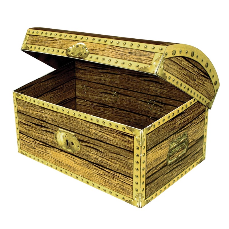 6 Pack Beistle 8 Inch-Treasure Chest Party Box