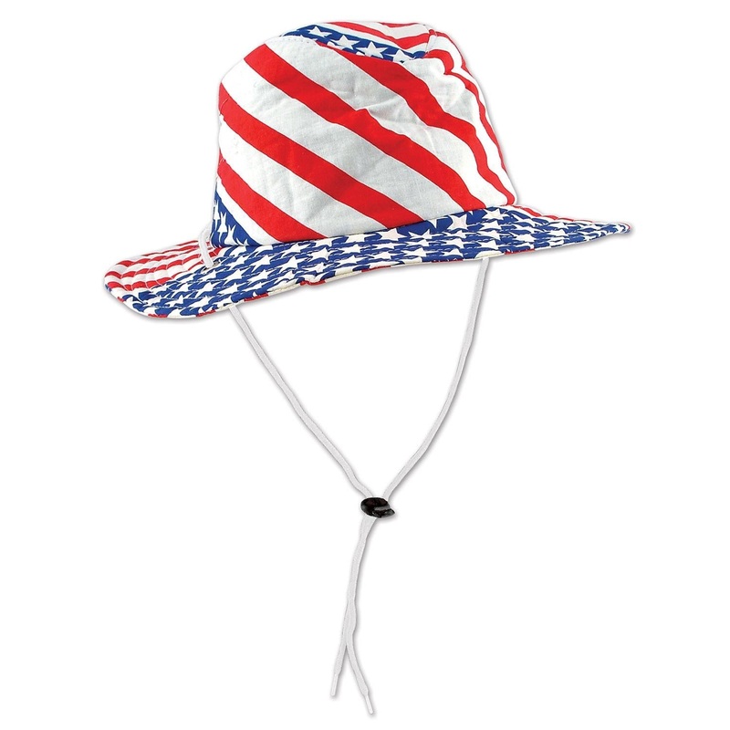 6 Pack Beistle Patriotic Flag Hat