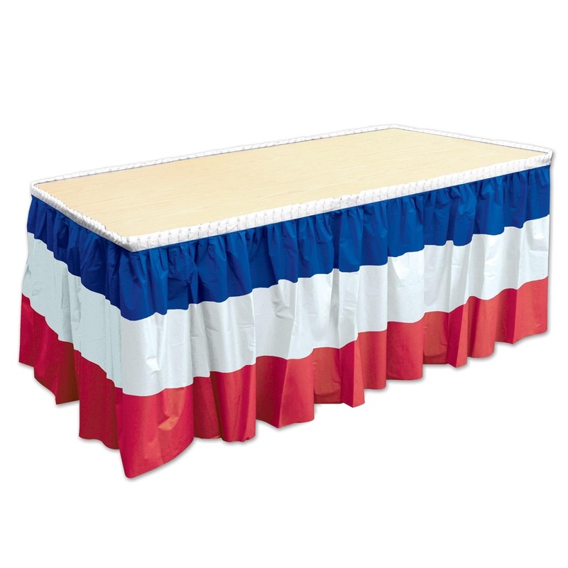 6 Pack Beistle Patriotic Party Table Skirt