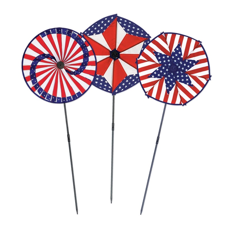 6 Pack Beistle Patriotic Party Wind-Wheels
