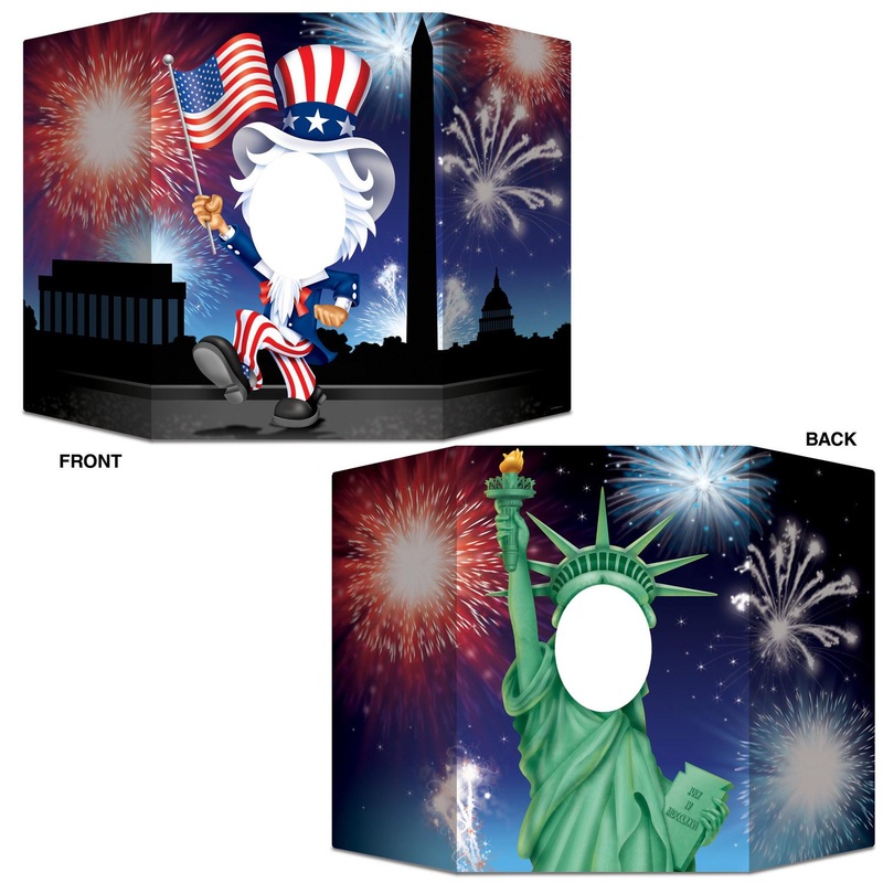 6 Pack Beistle Patriotic Photo Party Prop