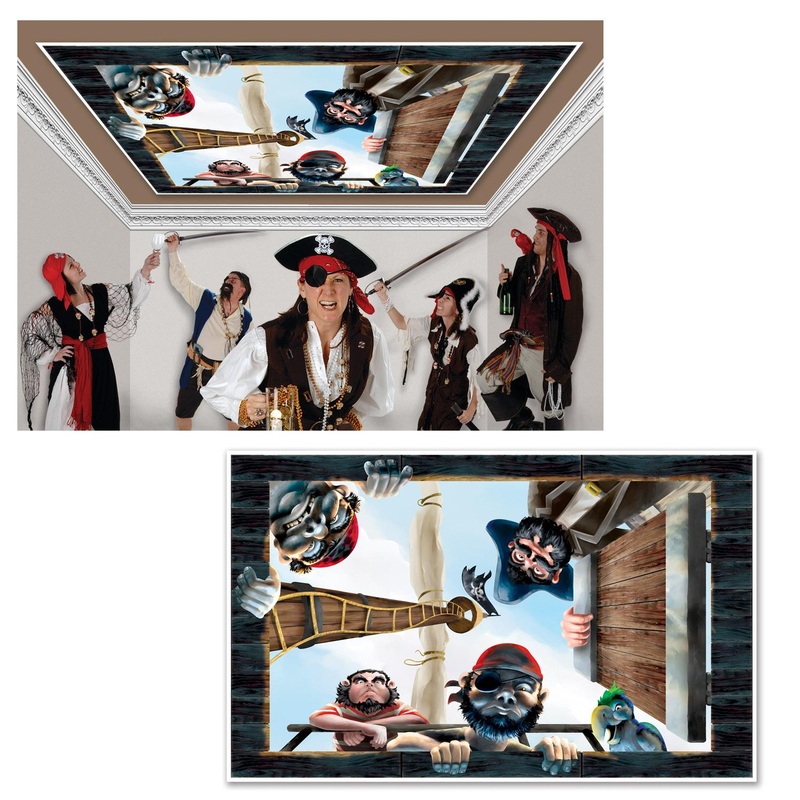 6 Pack Beistle Pirate Party Insta-View Decoration