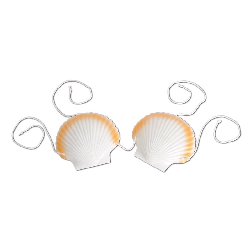 12 Pack Beistle Luau Party Plastic Shell Bikini Top