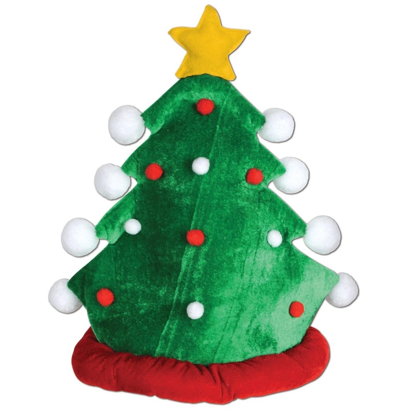 12 Pack Beistle Plush Christmas Tree Hat