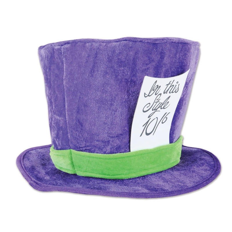 12 Pack Beistle Plush Mad Hatter Hat