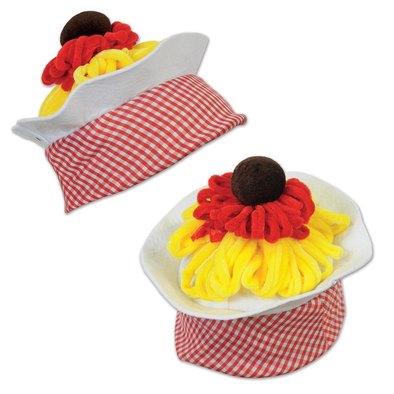 12 Pack Beistle Plush Spaghetti/Meatball Hat
