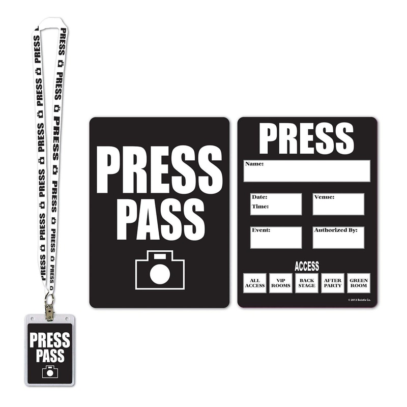 12 Pack Beistle Press Party Pass