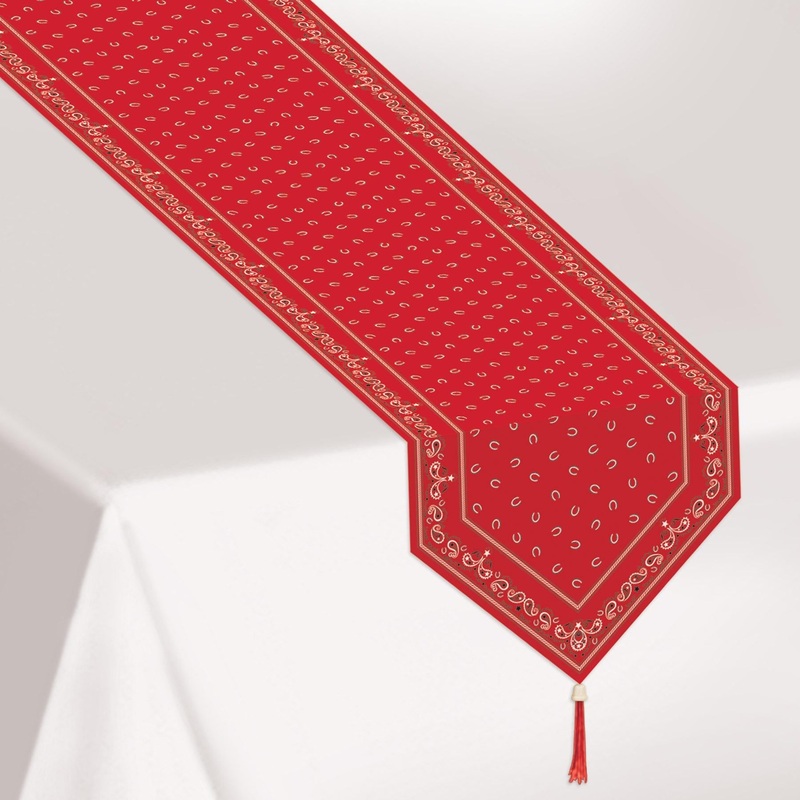 12 Pack Beistle Printed Bandana Party Paper Table Runner