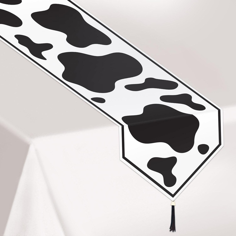 12 Pack Beistle Printed Cow Print Paper Party Table Runner