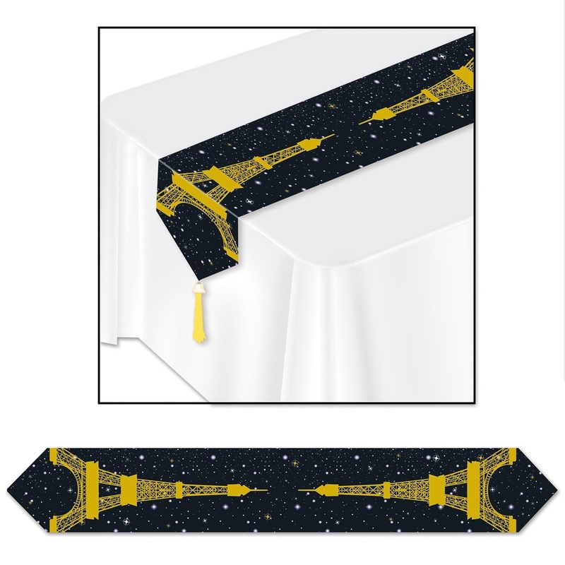 12 Pack Beistle Printed Eiffel Tower Party Paper Table Runner