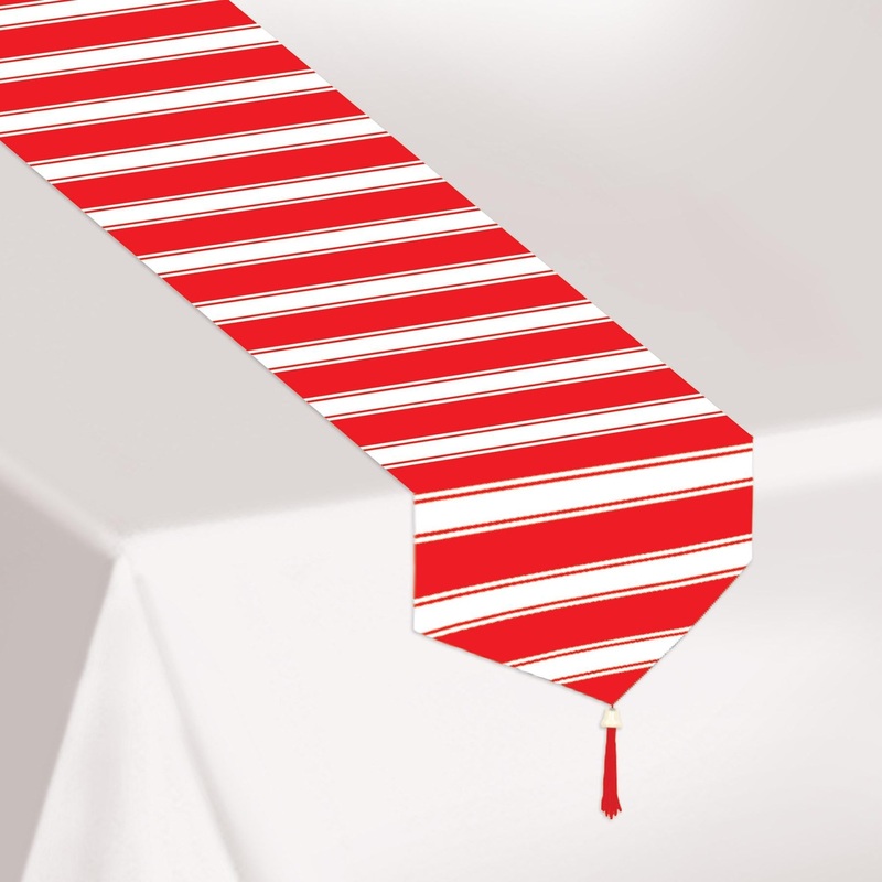 12 Pack Beistle Printed Red/White Stripes Party Paper Table Runner