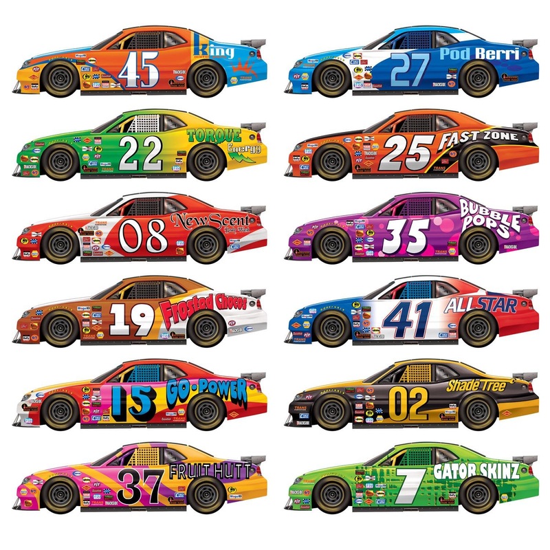 144 Piece Beistle Race Car Party Props