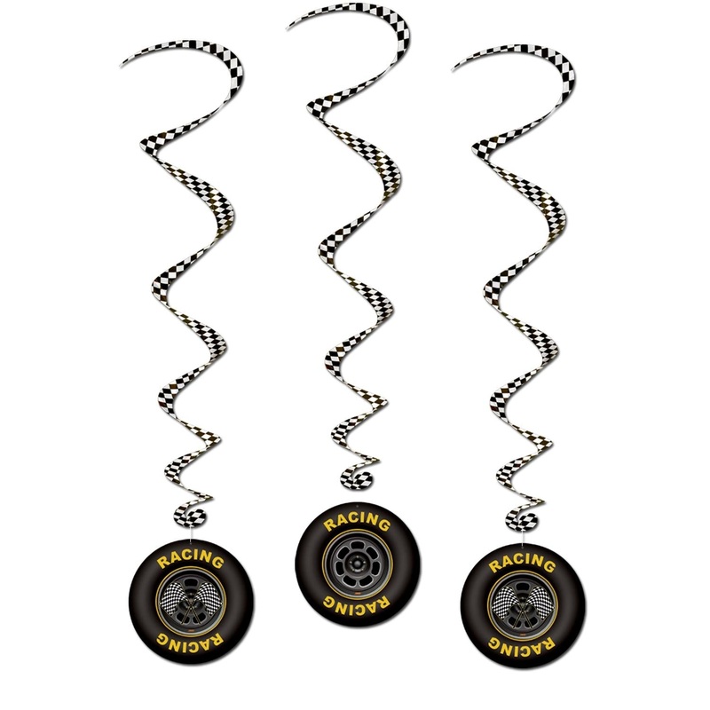 18 Piece Beistle Racing Tire Party Whirls