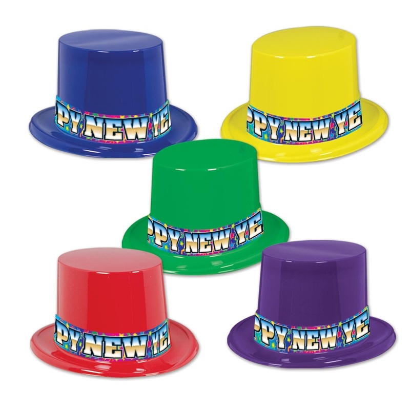 25 Pack Beistle Rainbow Blast New Years Party Toppers asst colors