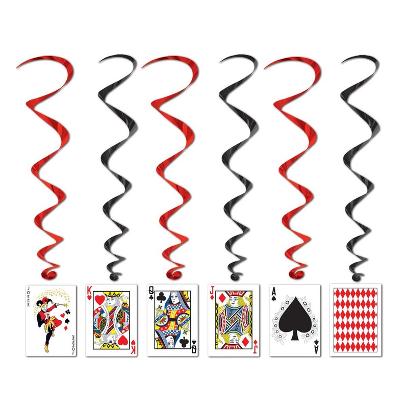 30 Piece Beistle Playing Card Party Whirls