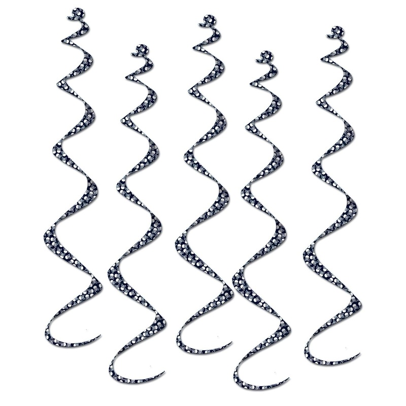 30 Piece Beistle Printed Pirate Party Twirly Whirlys