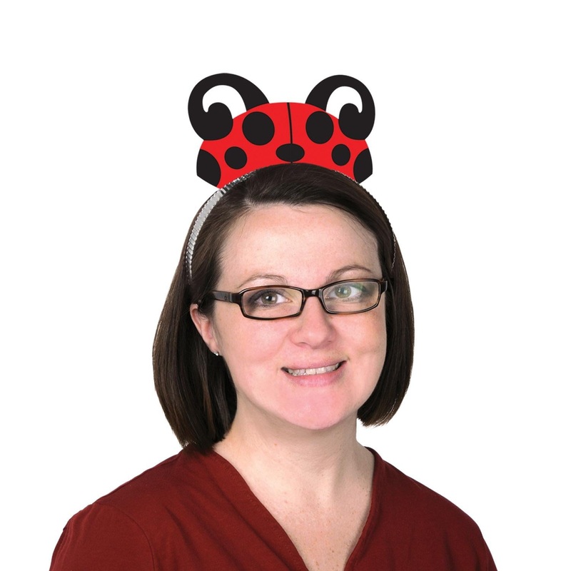48 Pack Beistle Printed Ladybug Tiaras