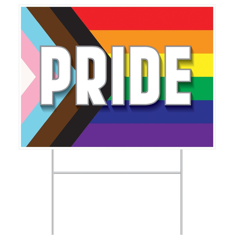 6 Pack Beistle Plastic Pride Flag Party Yard Sign
