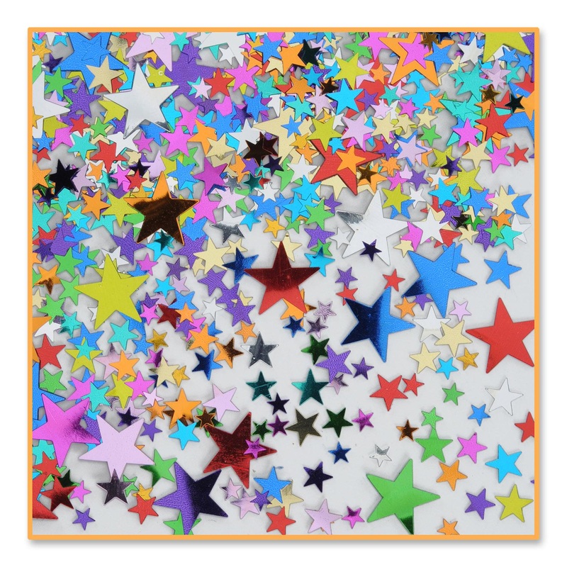 6 Pack Beistle Pretty Party Stars Confetti (0.5 Oz/Pkg)