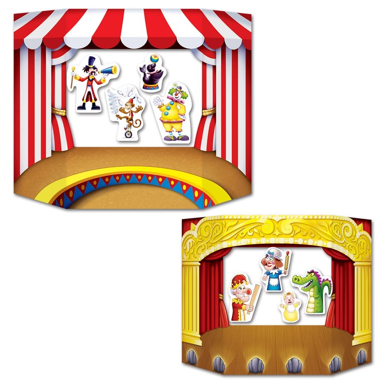 6 Pack Beistle Puppet Show Theater Photo Prop