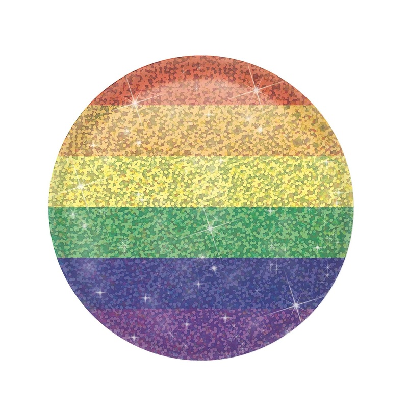 6 Pack Beistle Rainbow Button