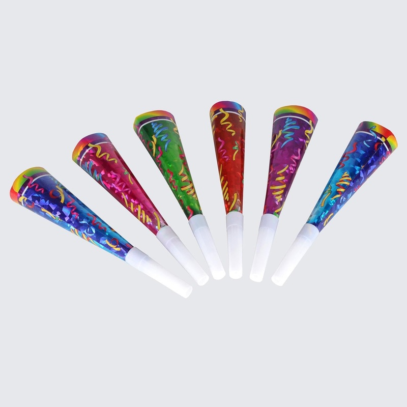72 Pack Beistle New Year's Eve Prismatic Party Horns