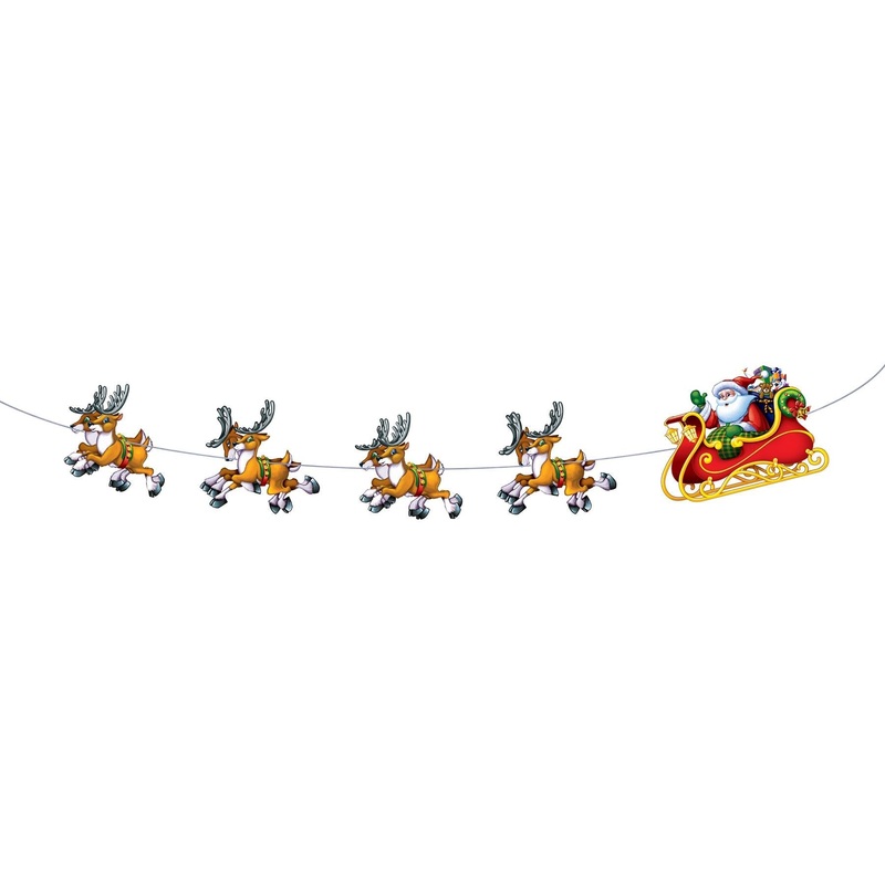 12 Pack Beistle Christmas Santa/Sleigh Streamer