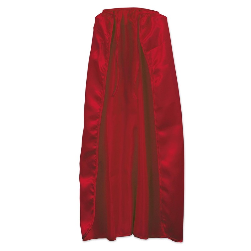 12 Pack Beistle Fabric Cape - red - string-tie closure