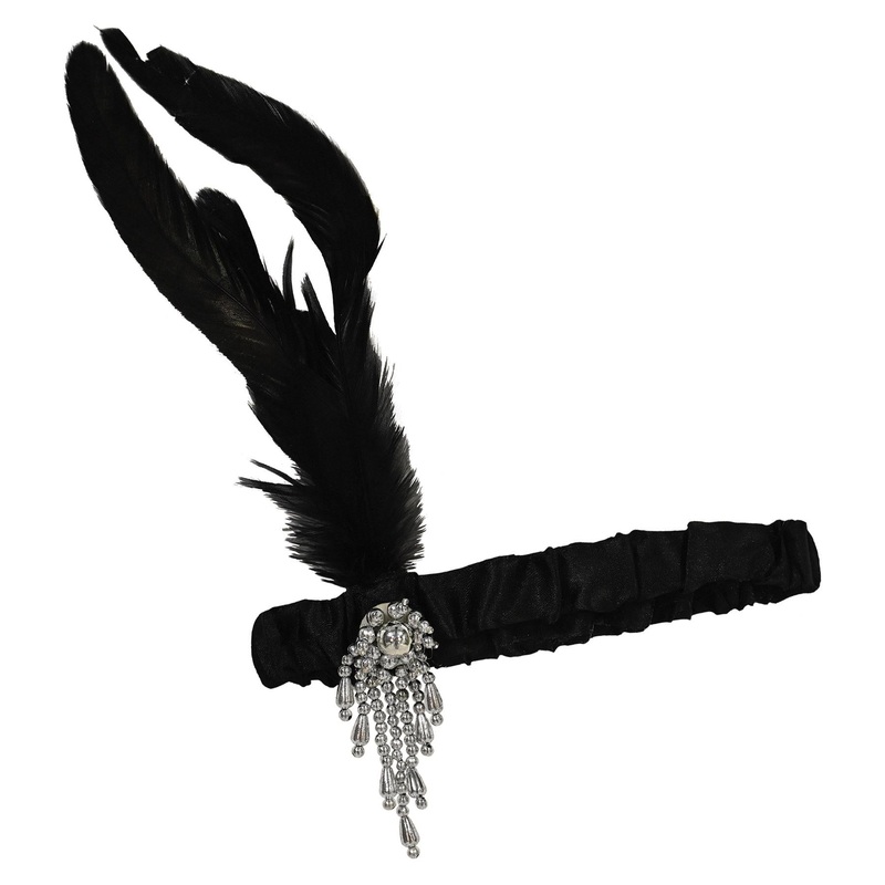 12 Pack Beistle Flapper Headband - black