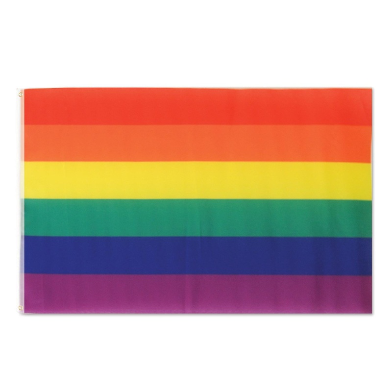 12 Pack Beistle Rainbow Party Flag