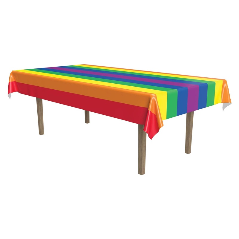 12 Pack Beistle Rainbow Party Tablecover