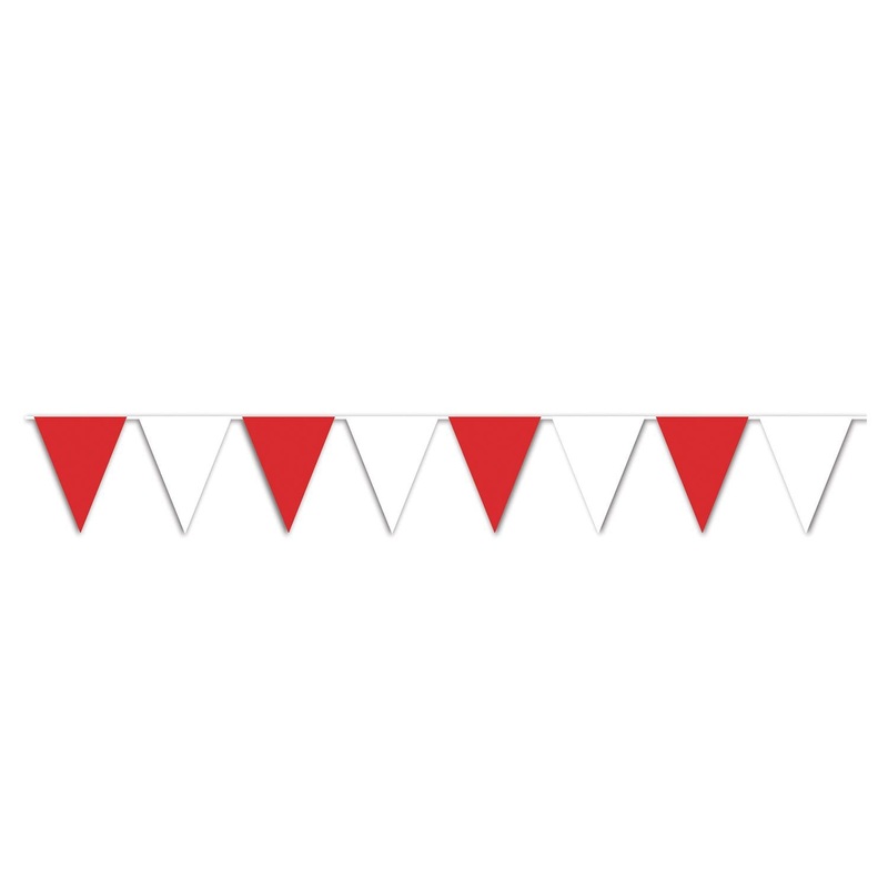 12 Pack Beistle Red/White Party Pennant Banner