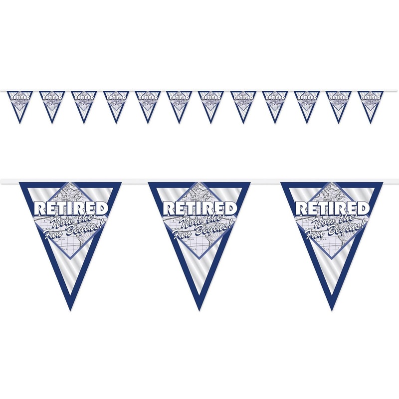 12 Pack Beistle Retired Now The Fun Begins! Party Pennant Banner