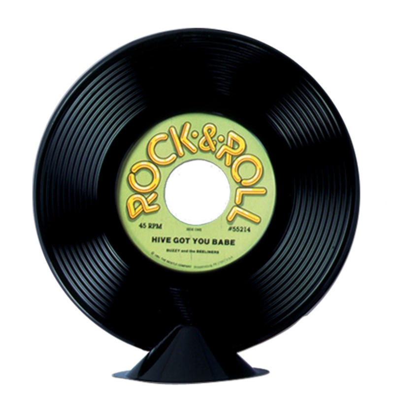 12 Pack Beistle Rock and Roll Party Plastic Record Centerpiece
