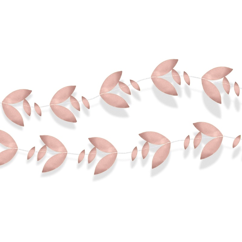 12 Pack Beistle Rose Gold Foil Leaves Party Garland