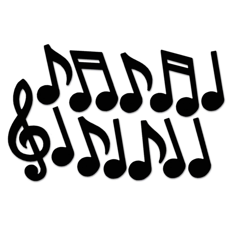 144 Piece Beistle Musical Notes Party Silhouettes