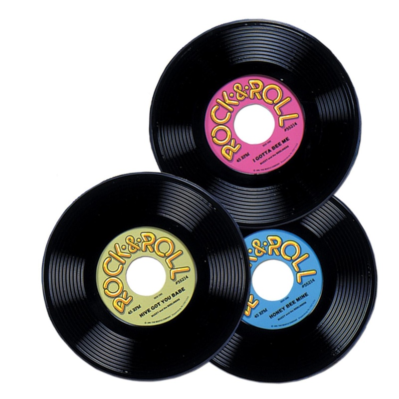 36 Piece Beistle Plastic Record Decorations