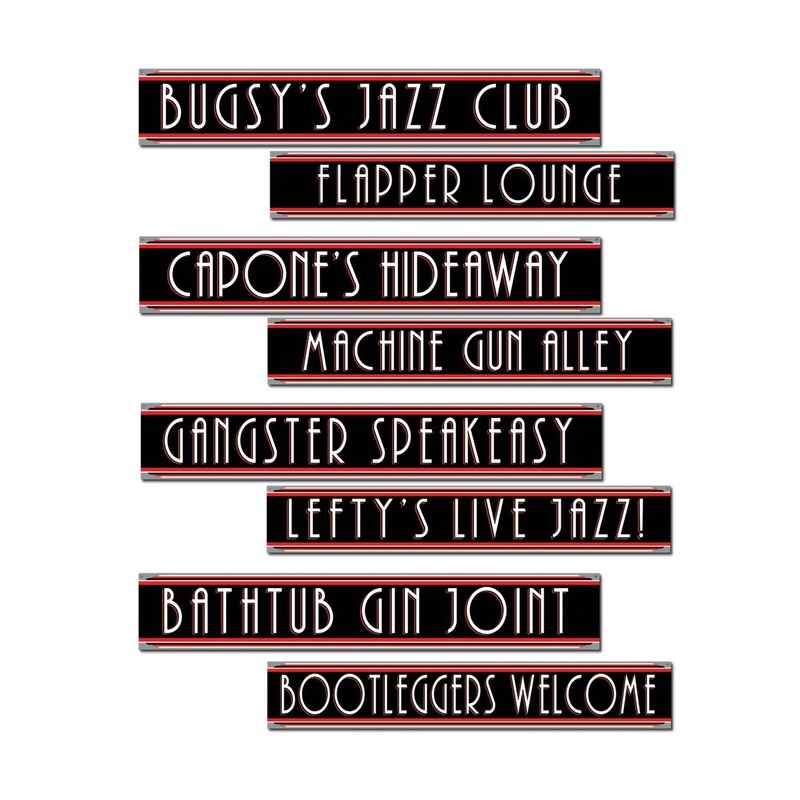 48 Pack Beistle Gangster Street Sign Party Cutouts