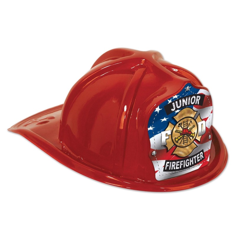 48 Pack Beistle Red Plastic Jr Firefighter Hat