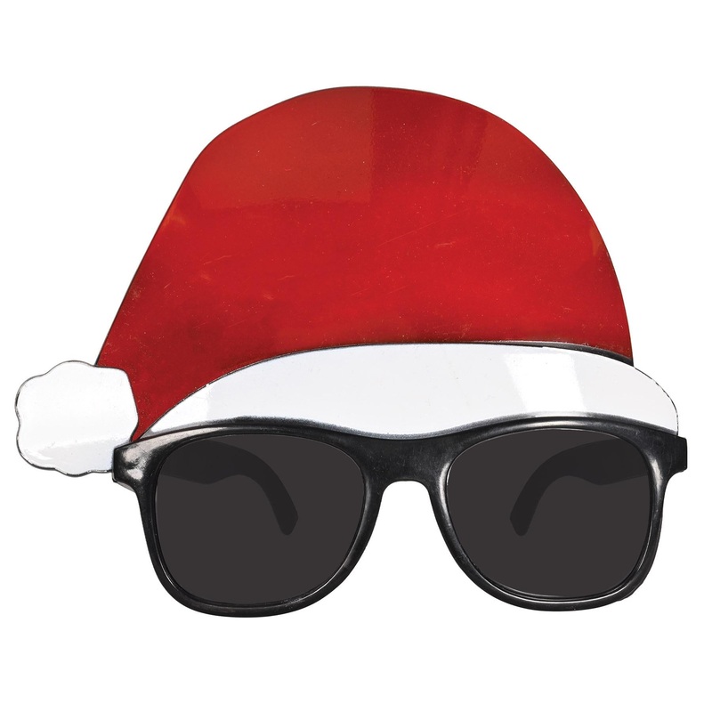 6 Pack Beistle Christmas Santa Hat Glasses
