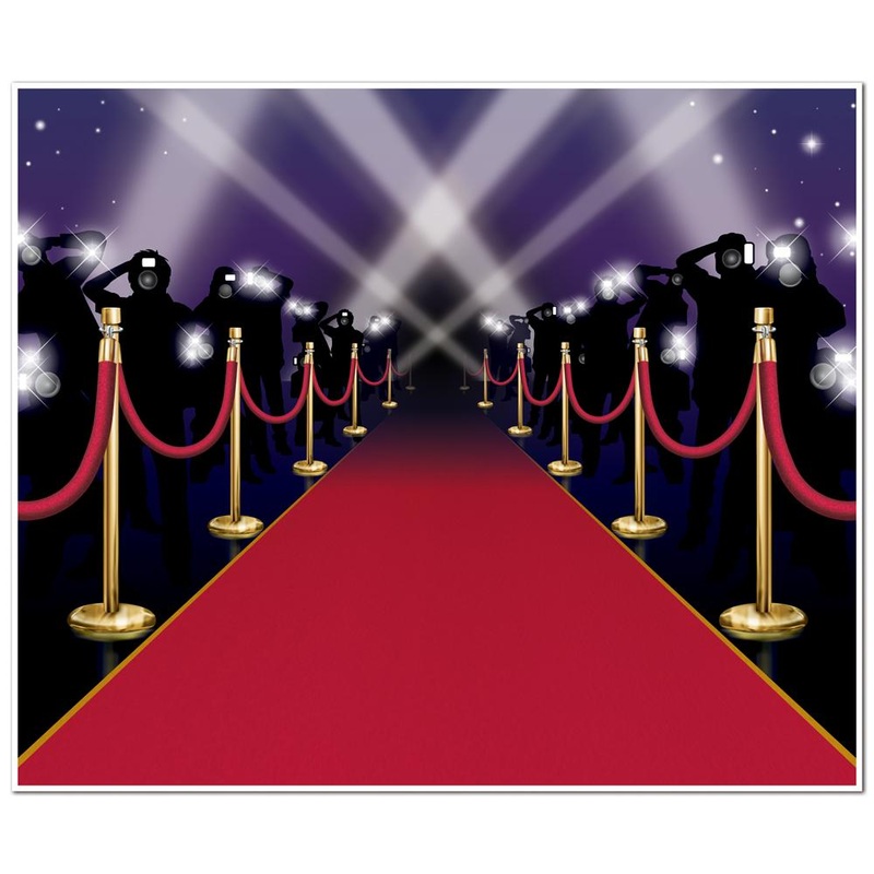 6 Pack Beistle Red Carpet Insta-Mural Party Photo Op