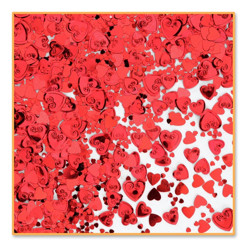 6 Pack Beistle Red Party Hearts Confetti (0.5 Oz/Pkg)