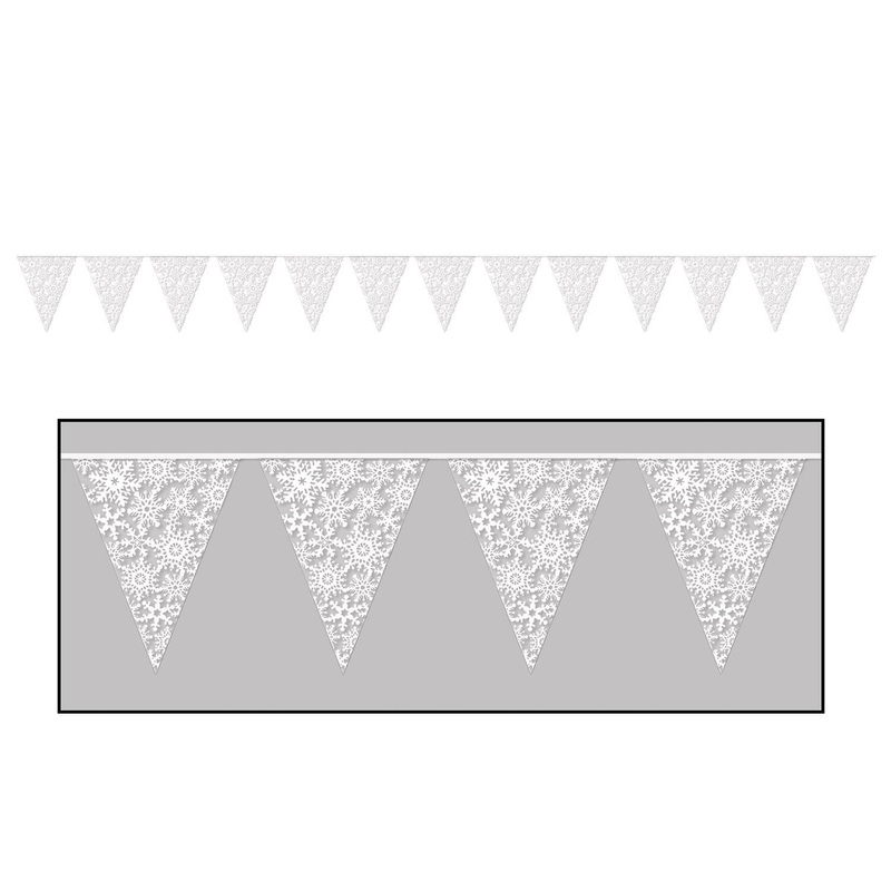 12 Pack Beistle Christmas Snowflake Pennant Banner
