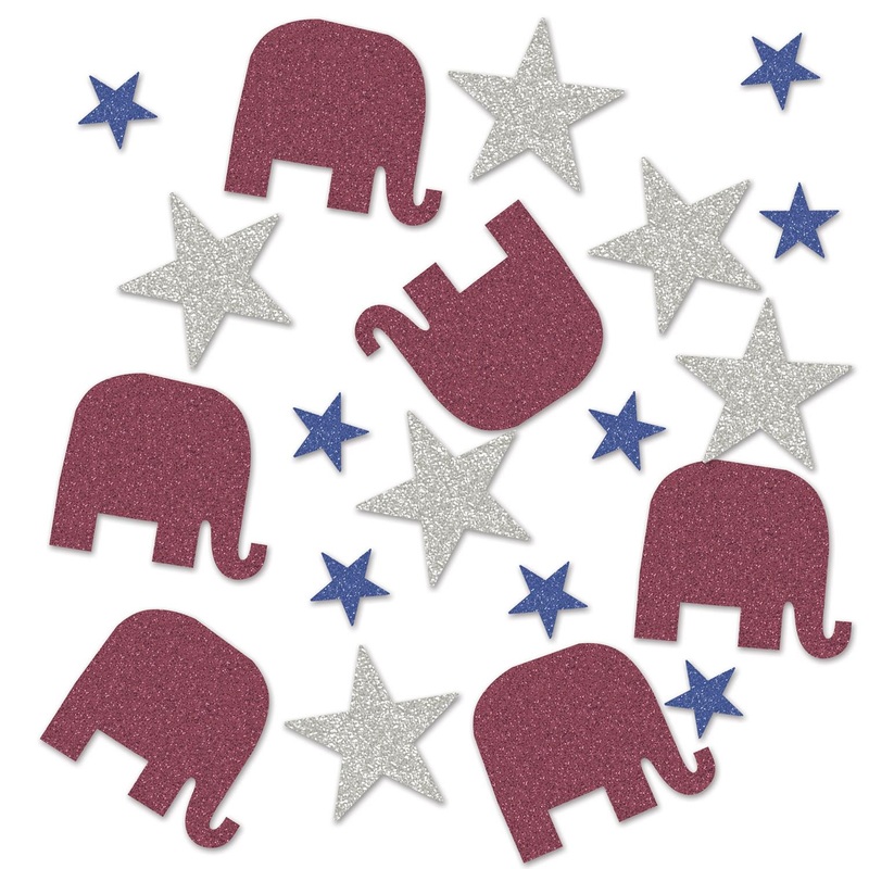 12 Pack Beistle Republican Deluxe Sparkle Party Confetti (0.5 Oz/Pkg)