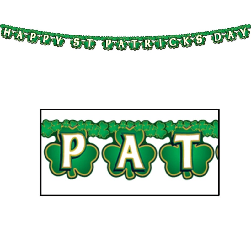 12 Pack Beistle Shamrock Happy St Patrick's Day Streamer