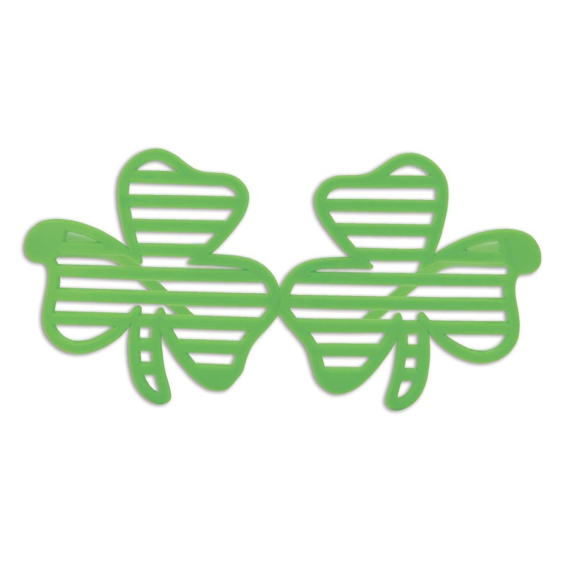 12 Pack Beistle St. Patrick's Day Shamrock Shutter Glasses