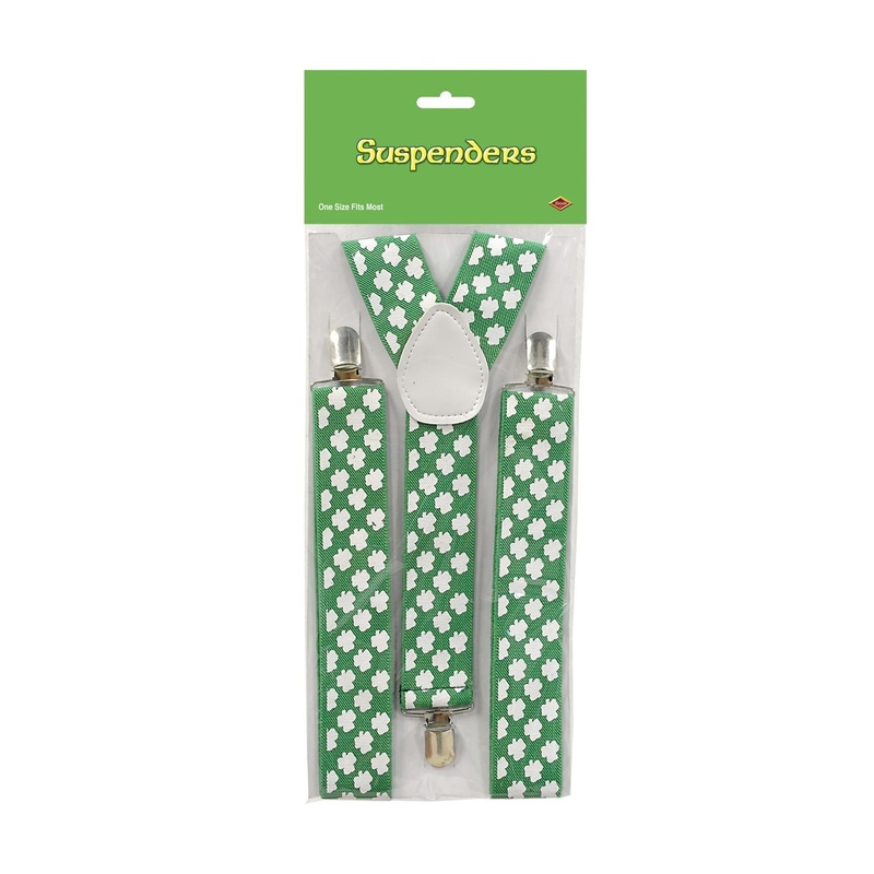 12 Pack Beistle St. Patrick's Day Shamrock Suspenders